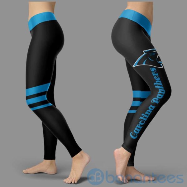 Striped Styple Carolina Panthers Leggings For Women Product Photo