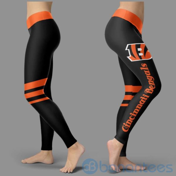 Striped Styple Cincinnati Bengals Leggings For Women Product Photo