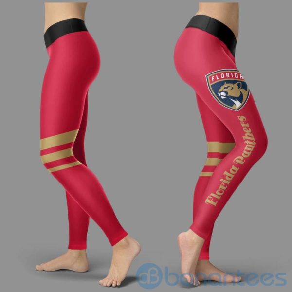 Striped Styple Florida Panthers Leggings For Women Product Photo