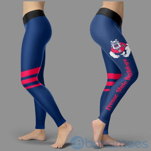 Striped Styple Fresno State Bulldogs Leggings For Women Product Photo