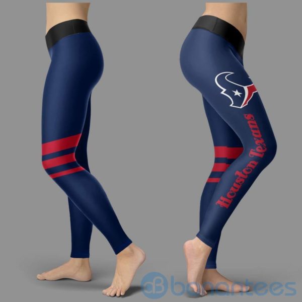 Striped Styple Houston Texans Leggings For Women Product Photo