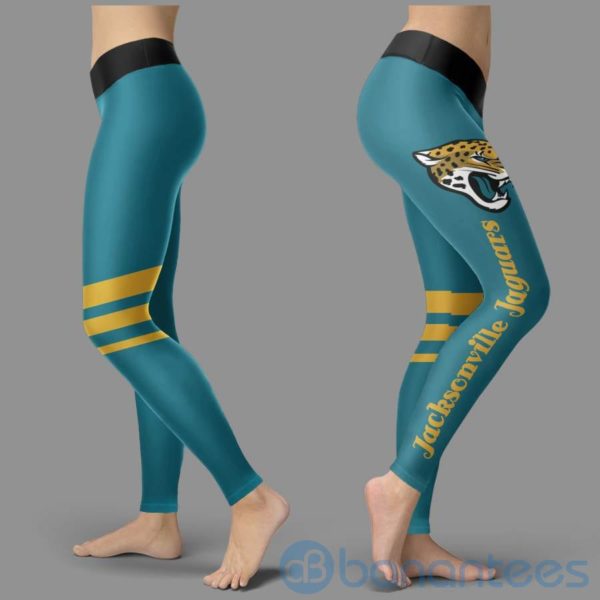 Striped Styple Jacksonville Jaguars Leggings For Women Product Photo