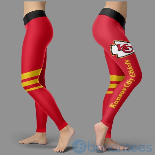 Striped Styple Kansas City Chiefs Leggings For Women Product Photo