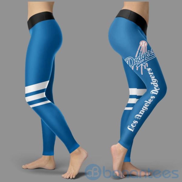 Striped Styple Los Angeles Dodgers Leggings For Women Product Photo