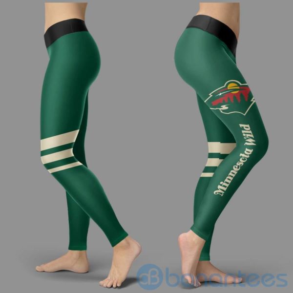 Striped Styple Minnesota Wild Leggings For Women Product Photo