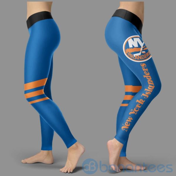 Striped Styple New York Islanders Leggings For Women Product Photo