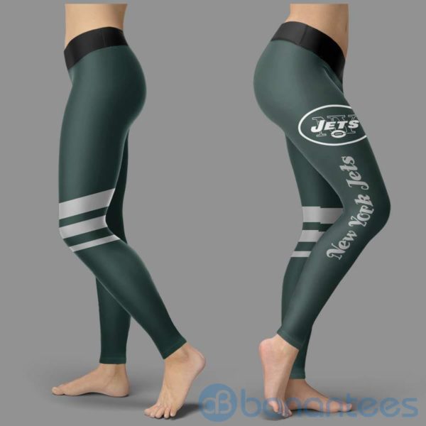 Striped Styple New York Jets Leggings For Women Product Photo