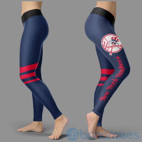Striped Styple New York Yankees Leggings For Women Product Photo