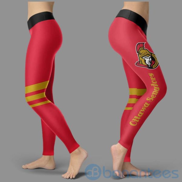 Striped Styple Ottawa Senators Leggings For Women Product Photo