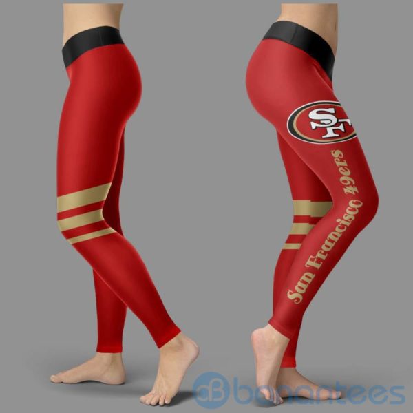 Striped Styple San Francisco 49ers Leggings For Women Product Photo