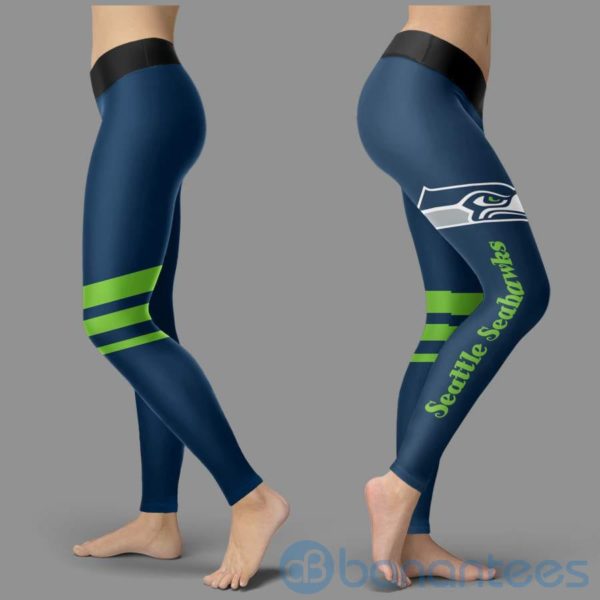 Striped Styple Seattle Seahawks Leggings For Women Product Photo
