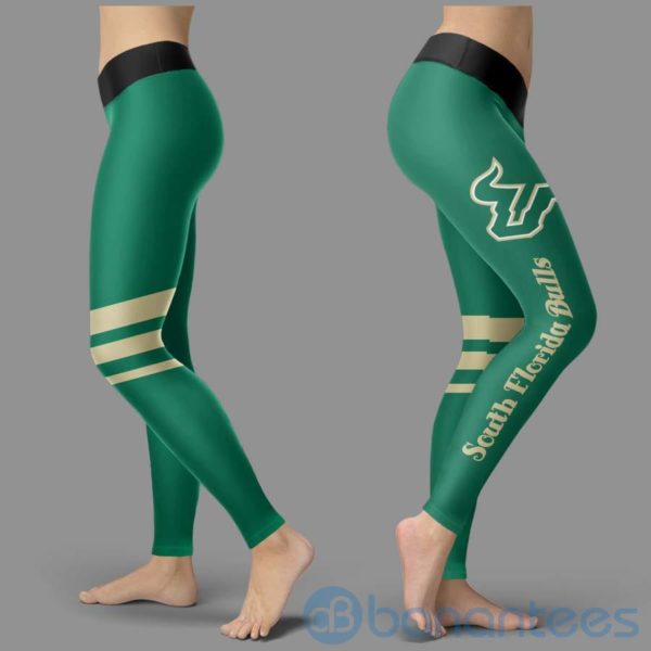 Striped Styple South Florida Bulls Leggings For Women Product Photo