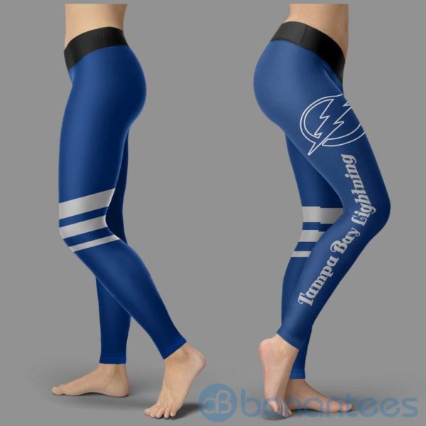 Striped Styple Tampa Bay Lightning Leggings For Women Product Photo