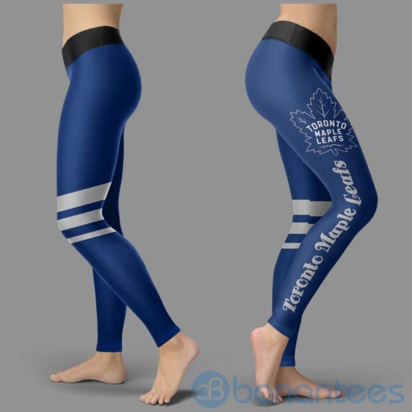 Striped Styple Toronto Maple Leafs Leggings For Women Product Photo