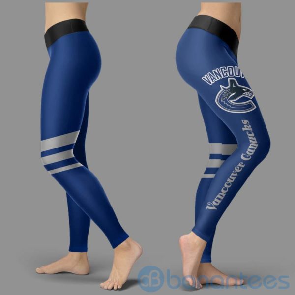 Striped Styple Vancouver Canucks Leggings For Women Product Photo
