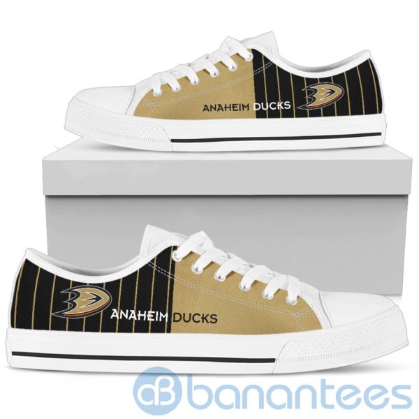 Stripes style For Fans Anaheim Ducks Fans Low Top Shoes Product Photo