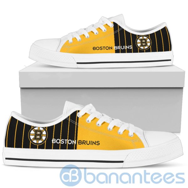 Stripes style For Fans Boston Bruins Fans Low Top Shoes Product Photo