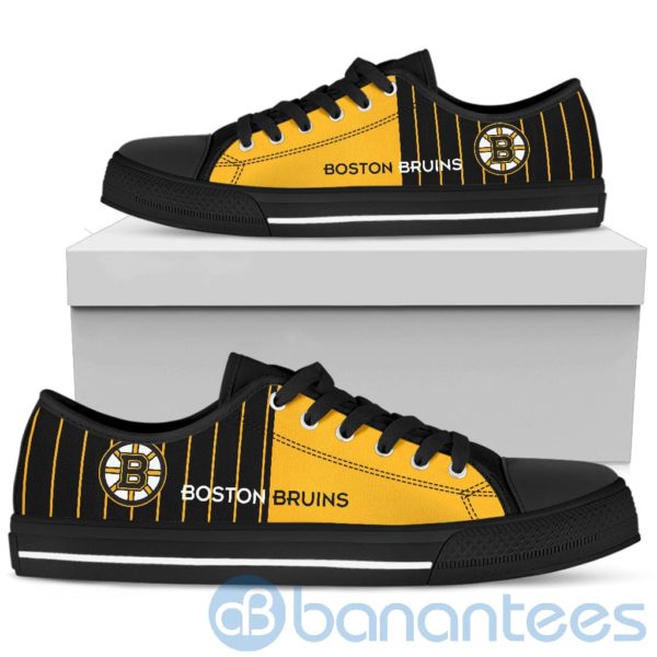 Stripes style For Fans Boston Bruins Fans Low Top Shoes Product Photo