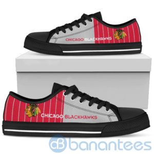 Stripes style For Fans Chicago Blackhawks Fans Low Top Shoes Product Photo