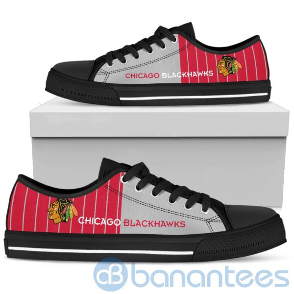 Stripes style For Fans Chicago Blackhawks Fans Low Top Shoes Product Photo