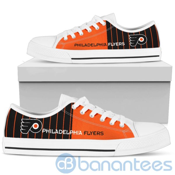 Stripes style For Fans Philadelphia Flyers Fans Low Top Shoes Product Photo