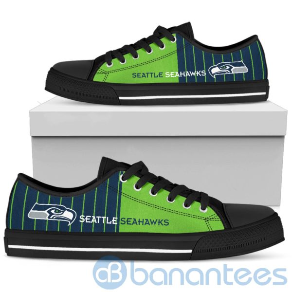 Stripes style For Fans Seattle Seahawks Fans Low Top Shoes Product Photo