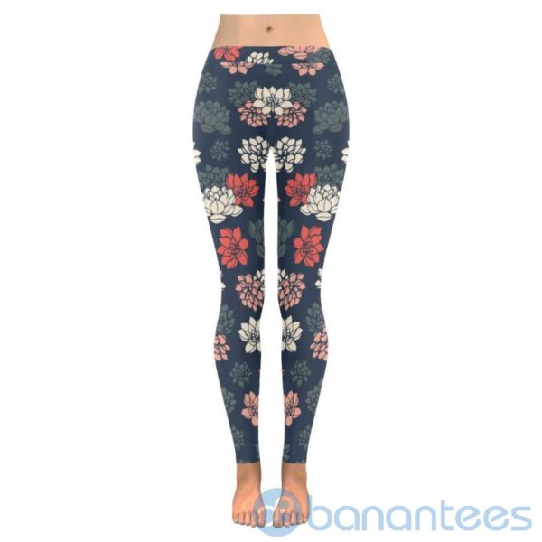 Succulent Navy Blue Leggings For Women Product Photo