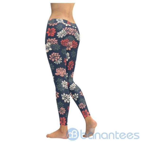 Succulent Navy Blue Leggings For Women Product Photo