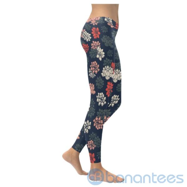 Succulent Navy Blue Leggings For Women Product Photo