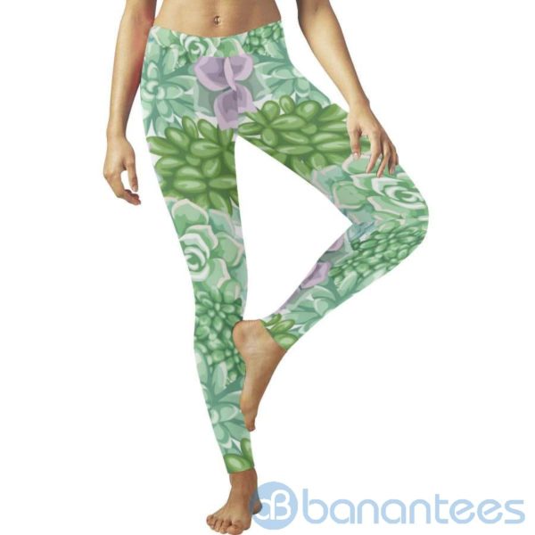 Succulent Plant Leggings for Women Product Photo