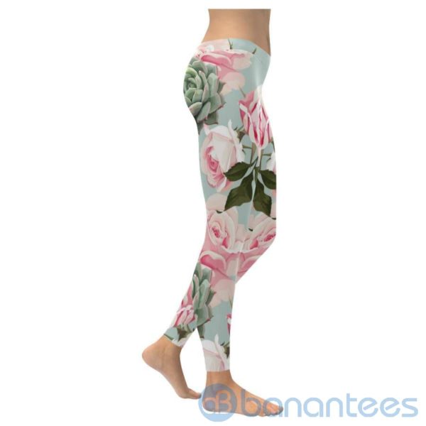 Succulent Rose Leggings For Women Product Photo