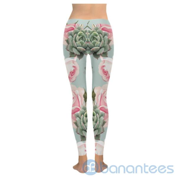 Succulent Rose Leggings For Women Product Photo
