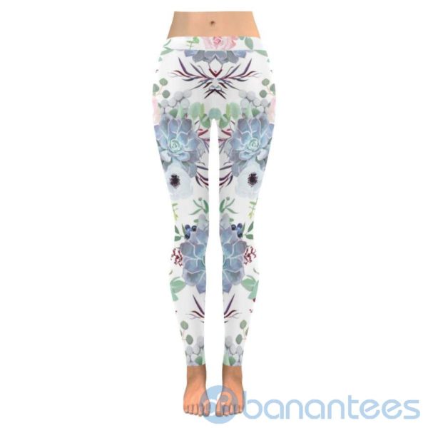 Succulent Rose Sweat Leggings for Women Product Photo