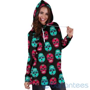 Sugar Skull Funny Skull Hoodie Dress For Women Product Photo