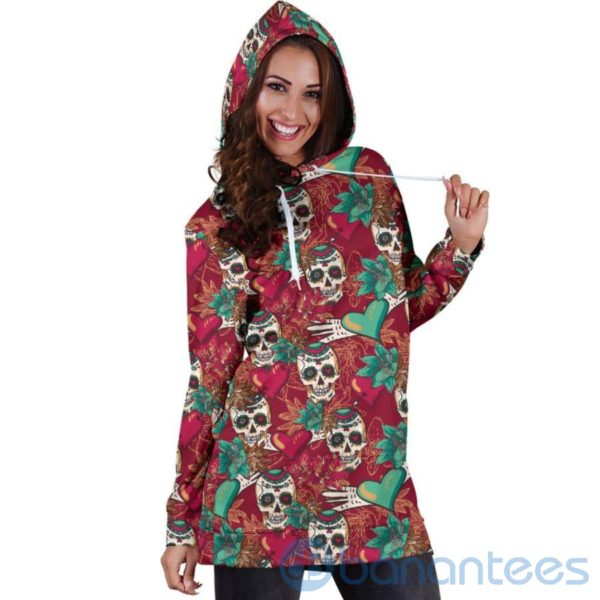 Sugar Skull Hoodie Dress For Women Product Photo