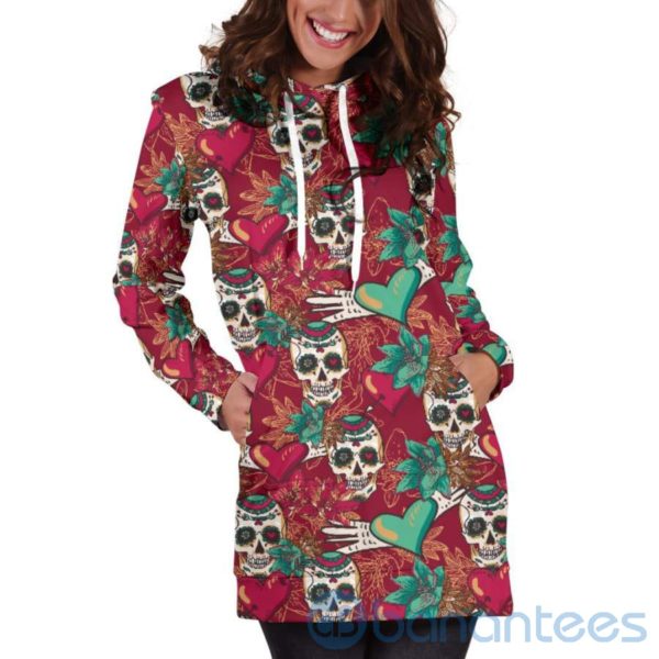 Sugar Skull Hoodie Dress For Women Product Photo