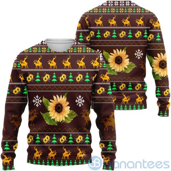 Sunflower Ugly Christmas All Over Printed 3D Shirt Product Photo