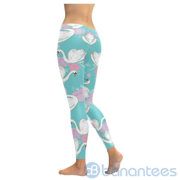 Swan White Leggings For Women Product Photo