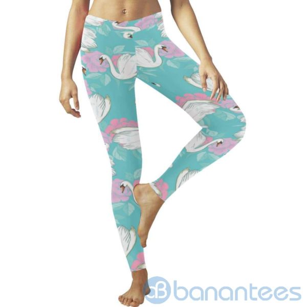 Swan White Leggings For Women Product Photo