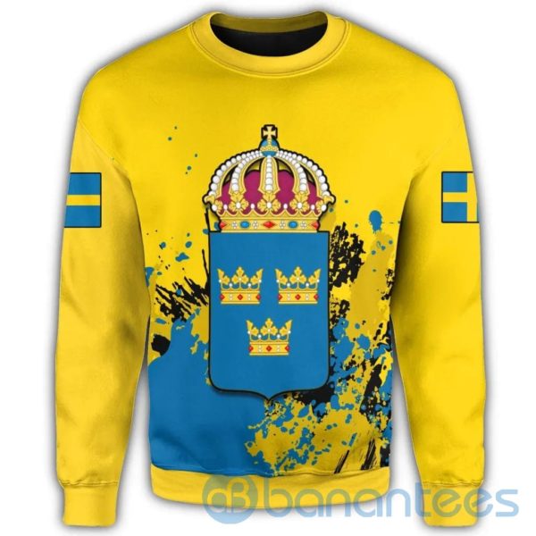 Sweden Coat Of Arms Spaint Style All Over Printed 3D Sweatshirt Product Photo