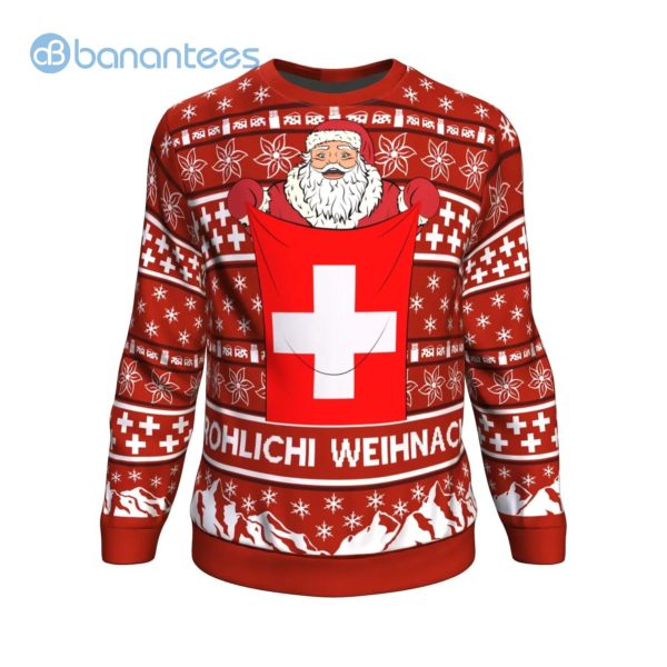 Switzerland Christmas Red All Over Printed 3D Sweatshirt Product Photo