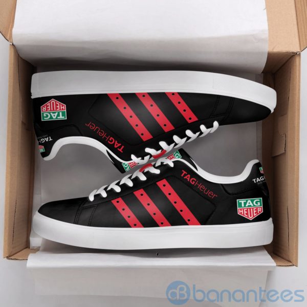 Tag Heuer Red Striped Low Top Skate Shoes Product Photo