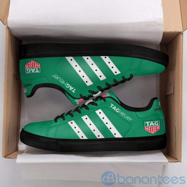 Tag Heuer White Striped Low Top Skate Shoes Product Photo