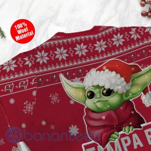 Tampa Bay Buccaneers Cute Baby Yoda Grogu Ugly Christmas 3D Sweater Product Photo