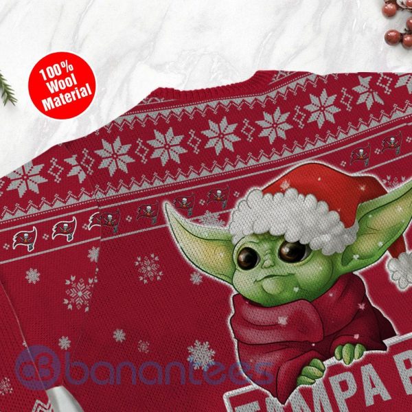 Tampa Bay Buccaneers Cute Baby Yoda Grogu Ugly Christmas 3D Sweater Product Photo