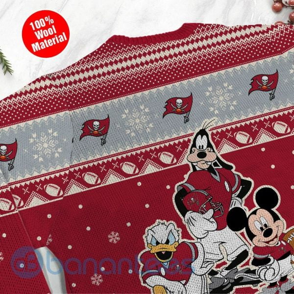 Tampa Bay Buccaneers Disney Donald Duck Mickey Mouse Goofy Custom Name Ugly Christmas 3D Sweater Product Photo