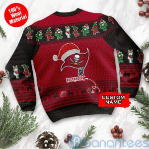 Tampa Bay Buccaneers Grateful Dead SKull And Bears Custom Name Ugly Christmas 3D Sweater Product Photo