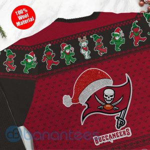 Tampa Bay Buccaneers Grateful Dead SKull And Bears Custom Name Ugly Christmas 3D Sweater Product Photo