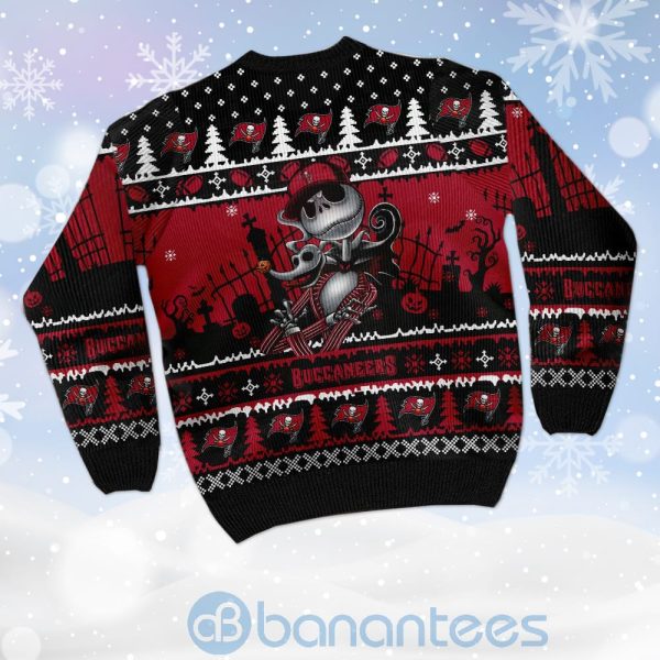 Tampa Bay Buccaneers Jack Skellington Halloween Ugly Christmas 3D Sweater Product Photo