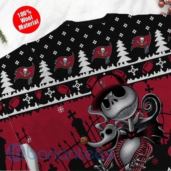 Tampa Bay Buccaneers Jack Skellington Halloween Ugly Christmas 3D Sweater Product Photo